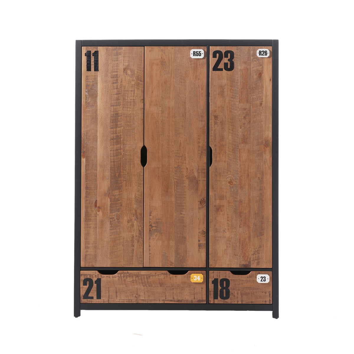 Armoire 3 portes noir bois Armoire 3 portes noir bois