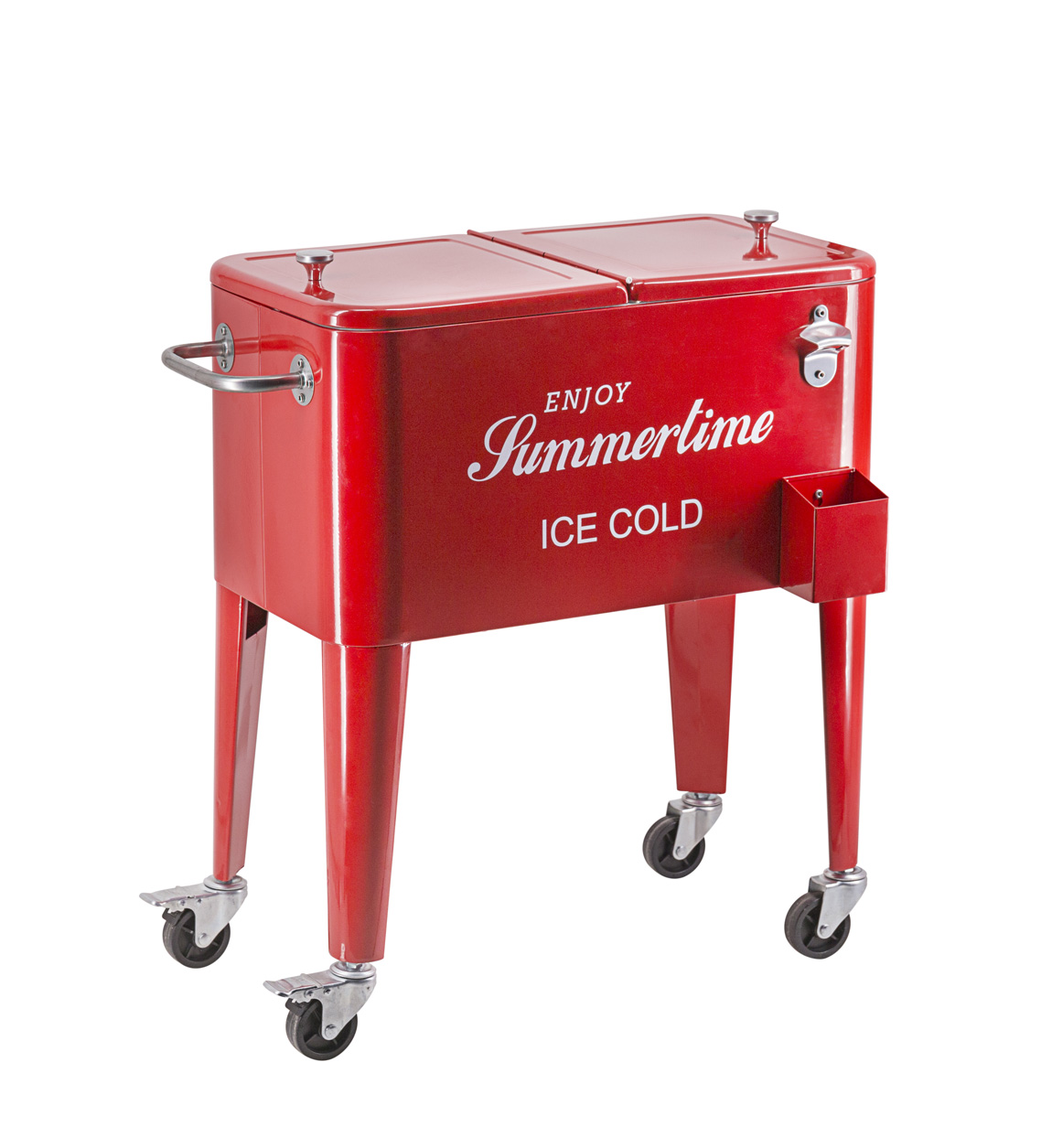 Desserte frigo en inox rouge L73 Desserte frigo en inox rouge L73