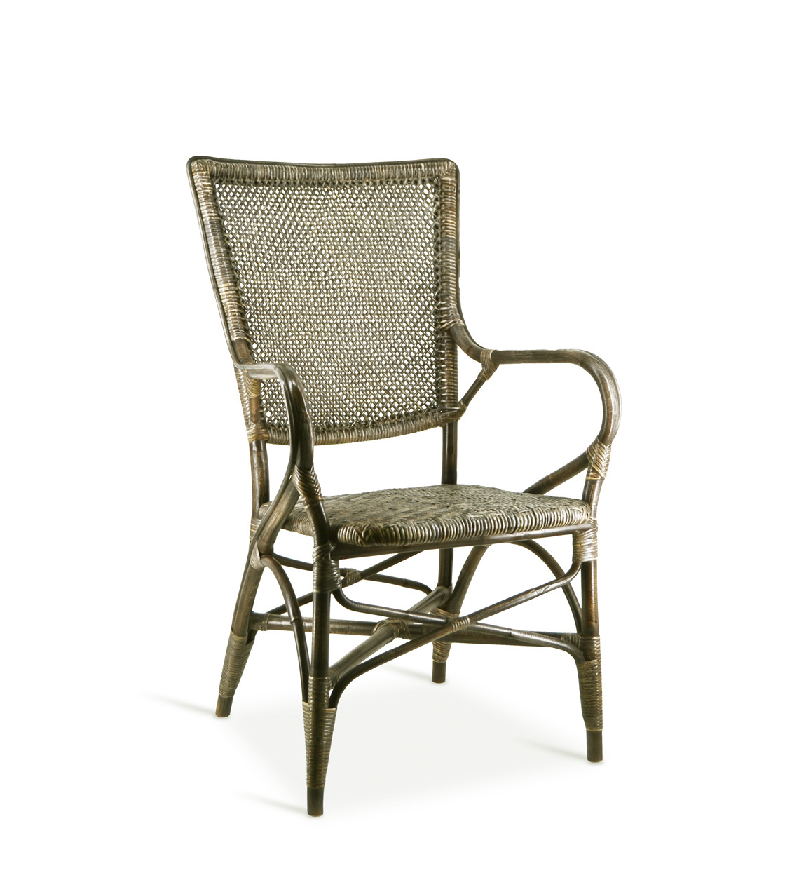 Fauteuil en rotin gris Fauteuil en rotin gris