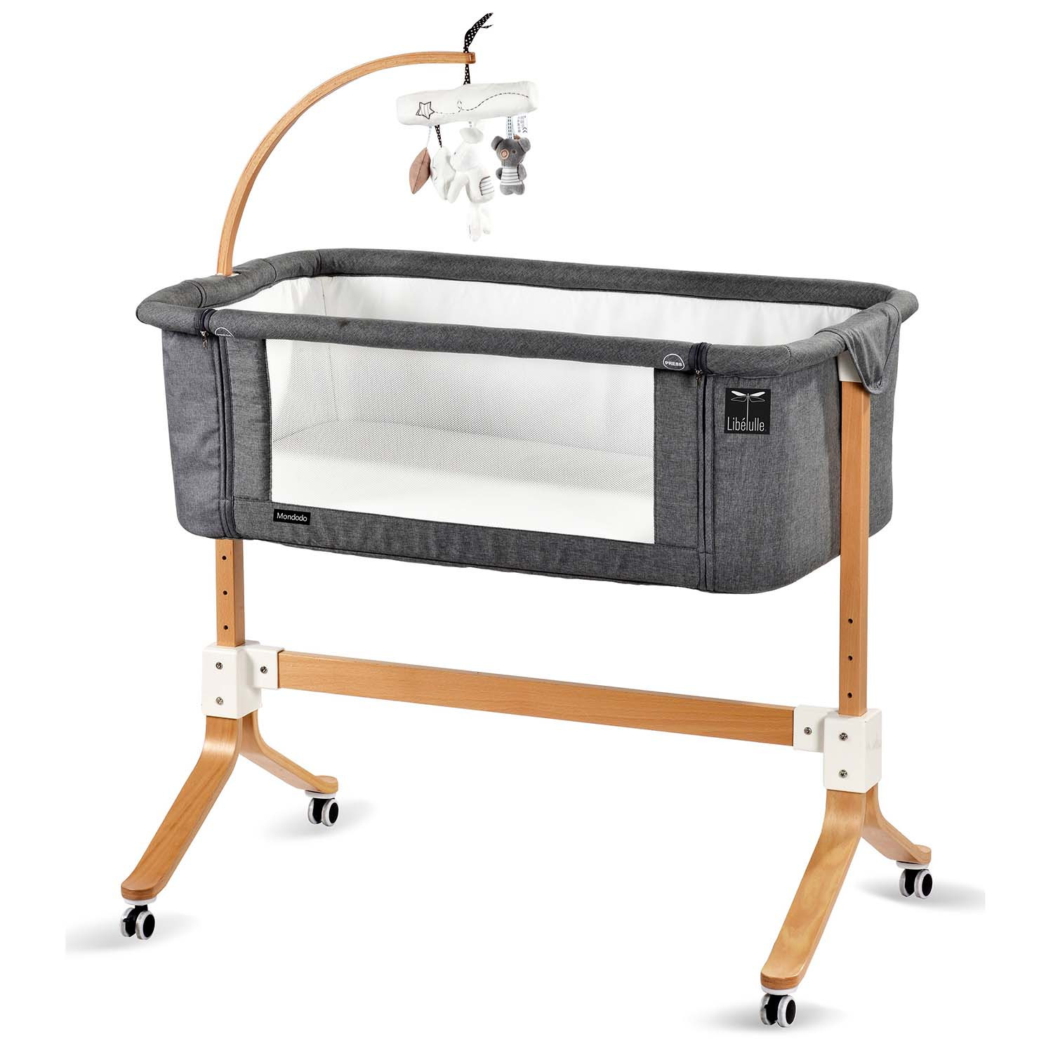 Berceau lit co-dodo éco-responsable gris bébé Berceau lit co-dodo éco-responsable gris bébé