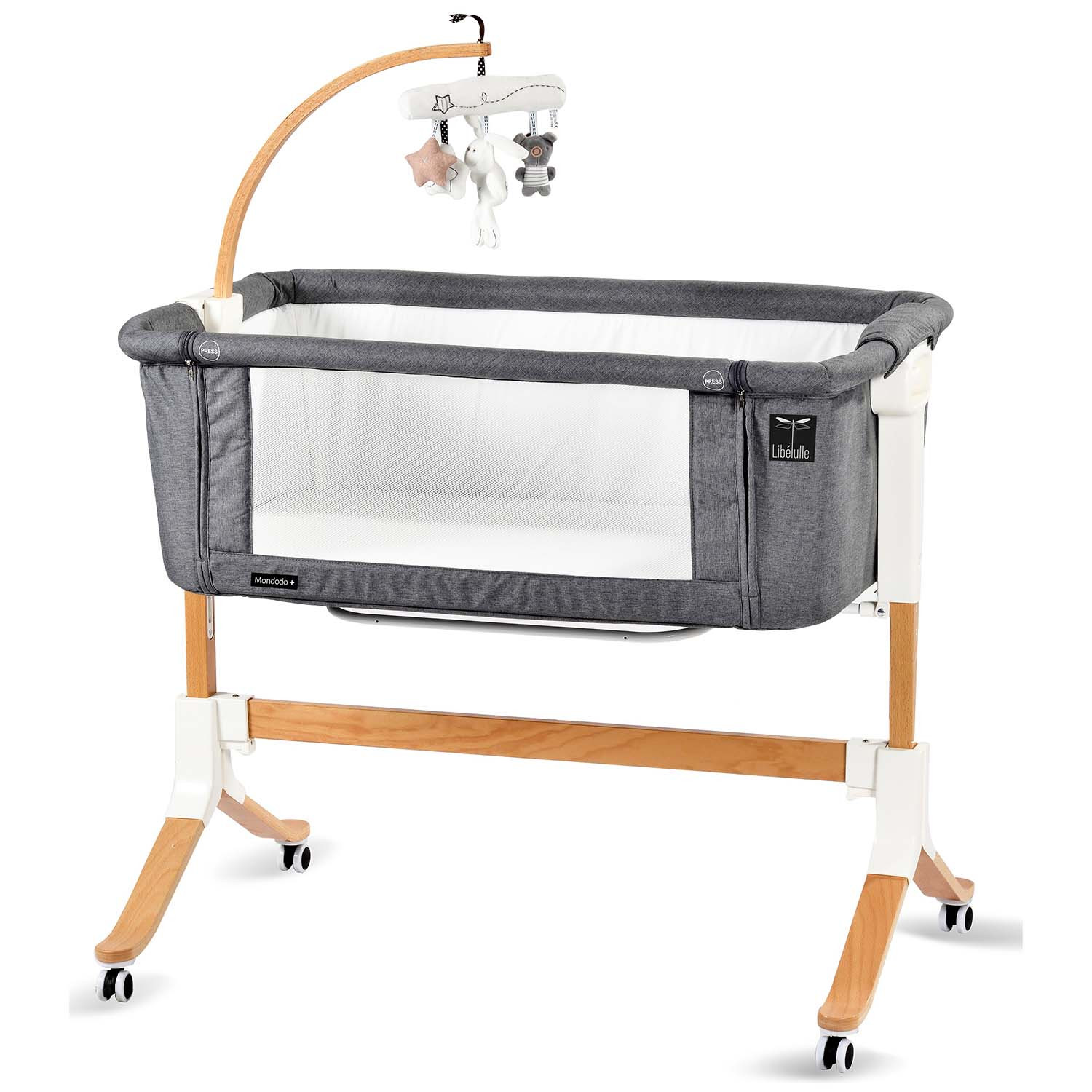 Berceau lit co-dodo éco-responsable gris bébé Berceau lit co-dodo éco-responsable gris bébé