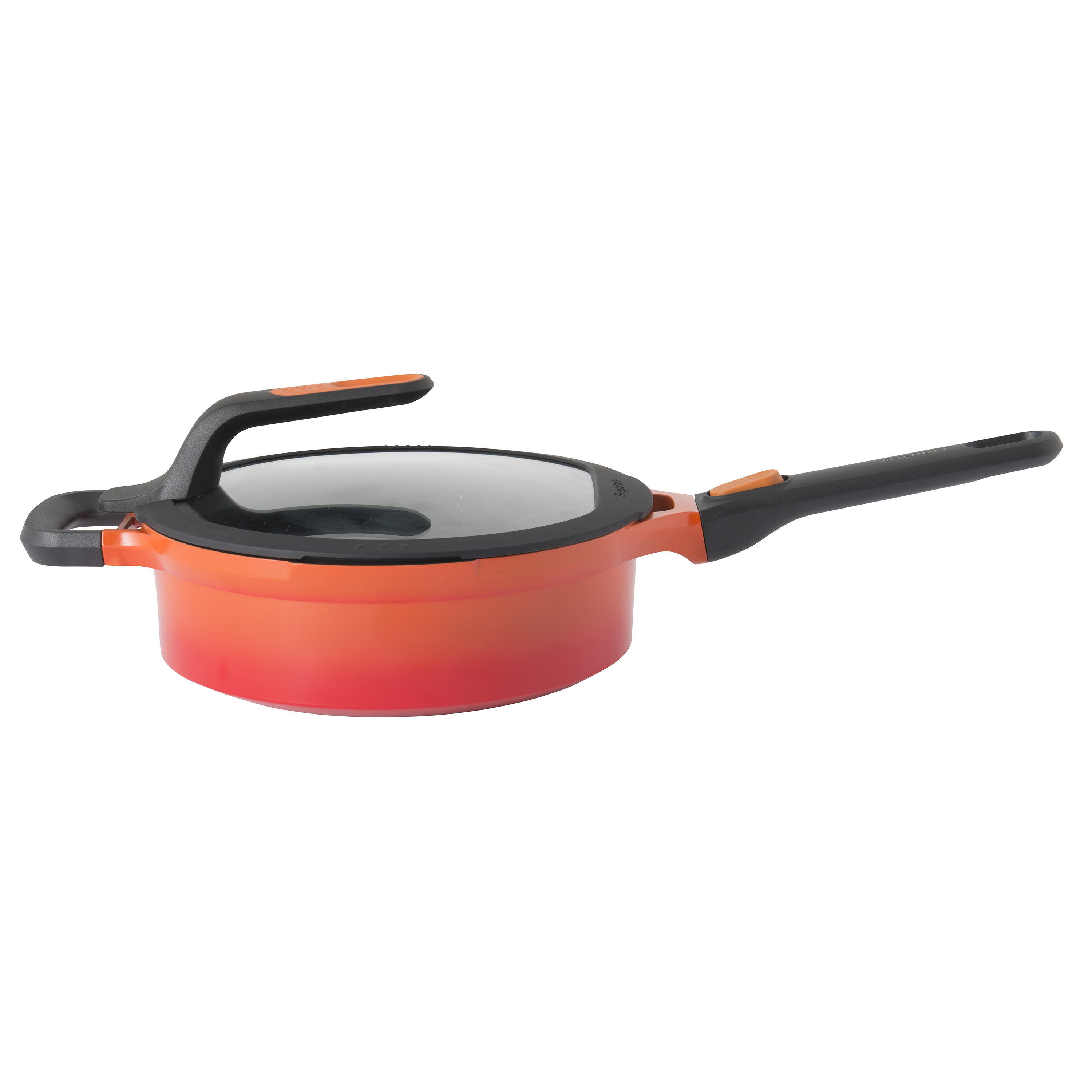 Sauteuse en fonte avec couvercle orange D24 cm Sauteuse en fonte avec couvercle orange D24 cm