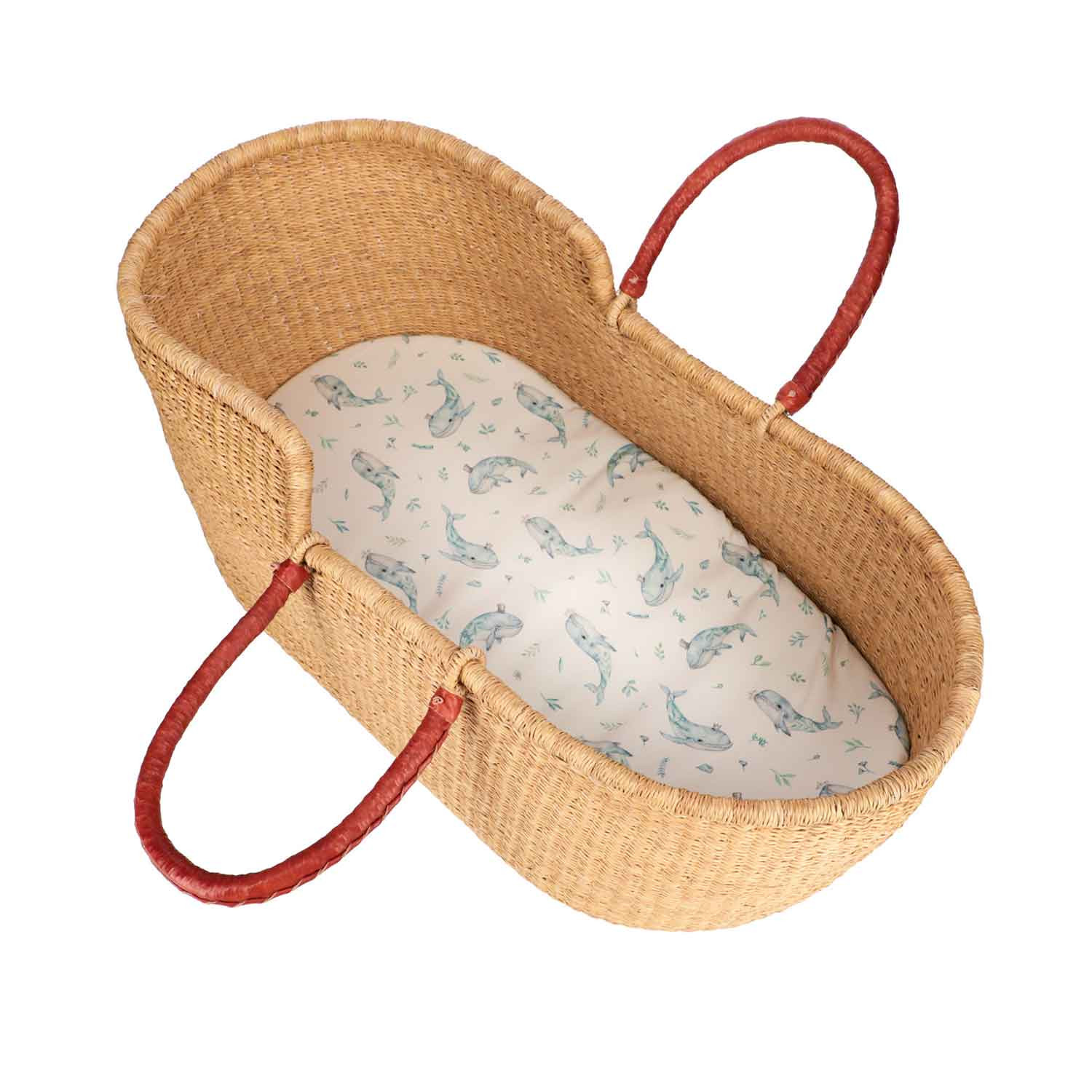 Drap housse couffin ovale en bambou bleu bébé Taille unique Drap housse couffin ovale en bambou bleu bébé Taille unique