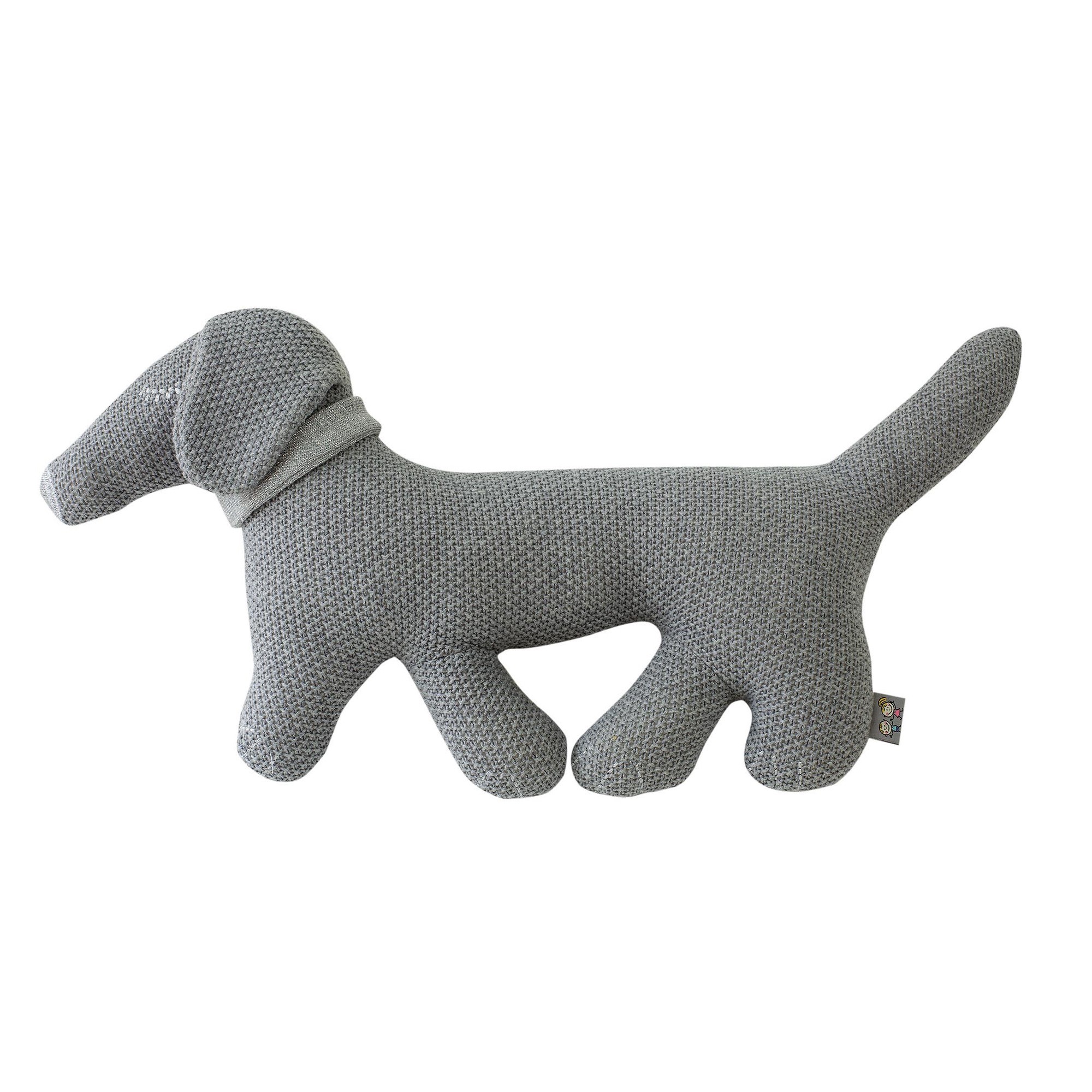 Peluche en coton tricot - Doudou chien Teckel