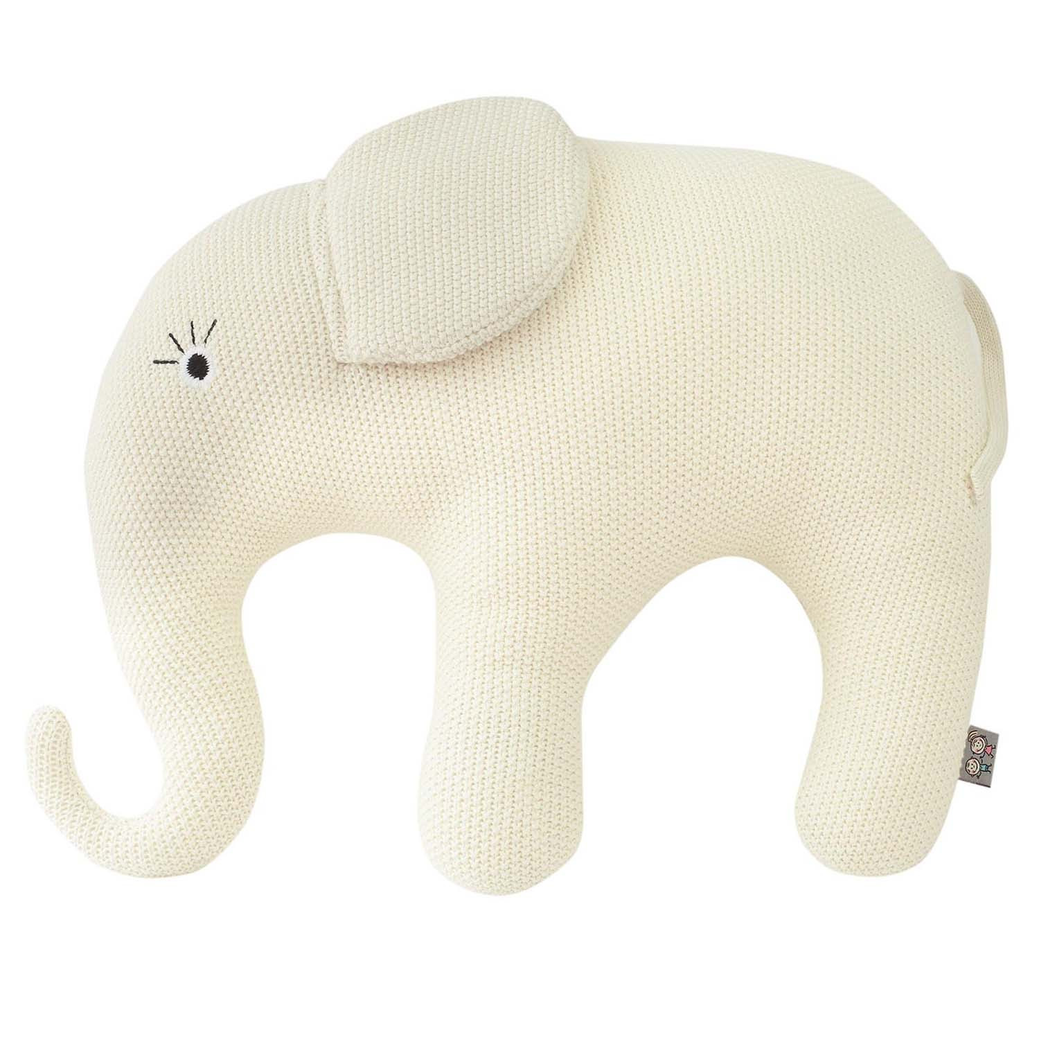 Grande peluche en coton tricot - Eléphant