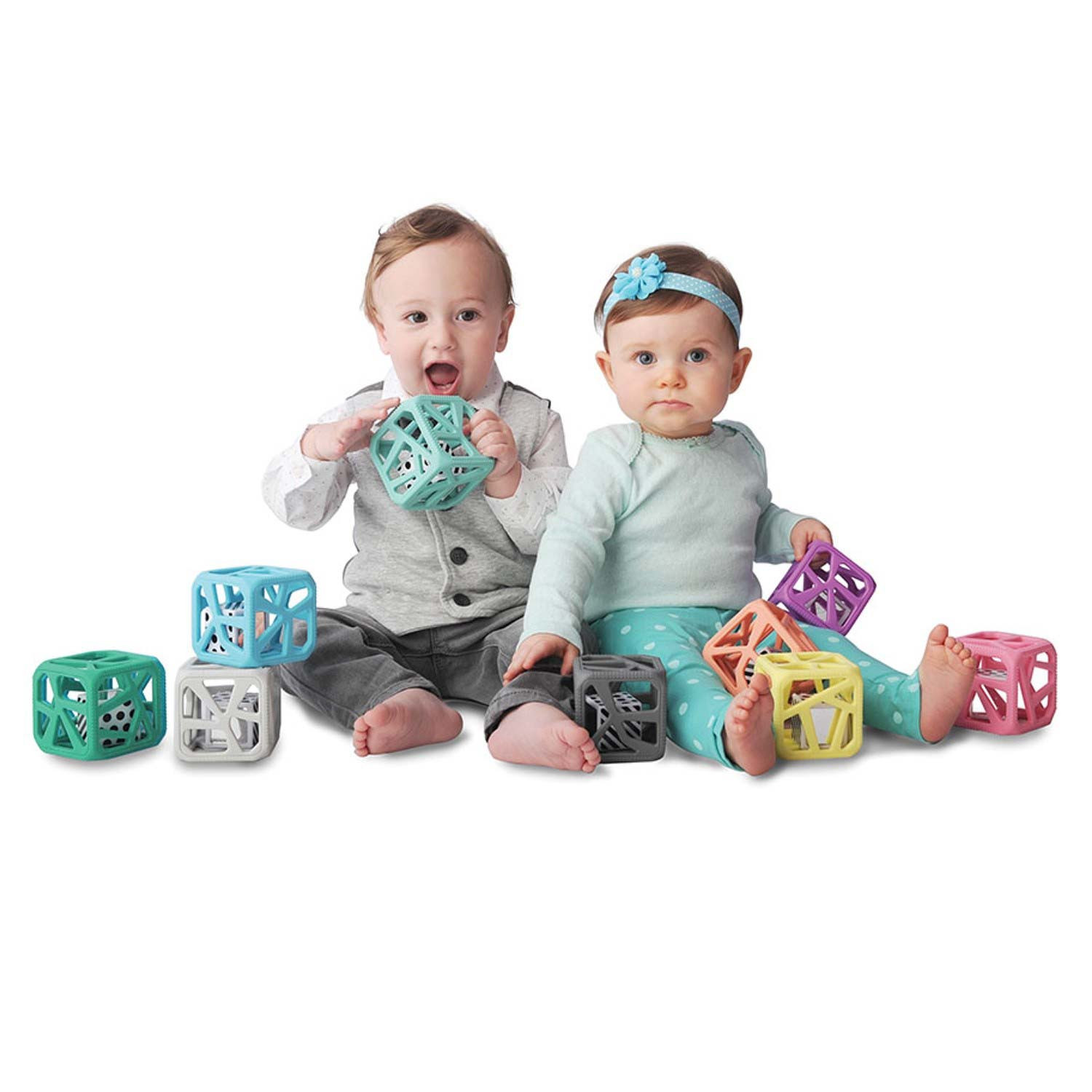 Cube de dentition bleu bébé