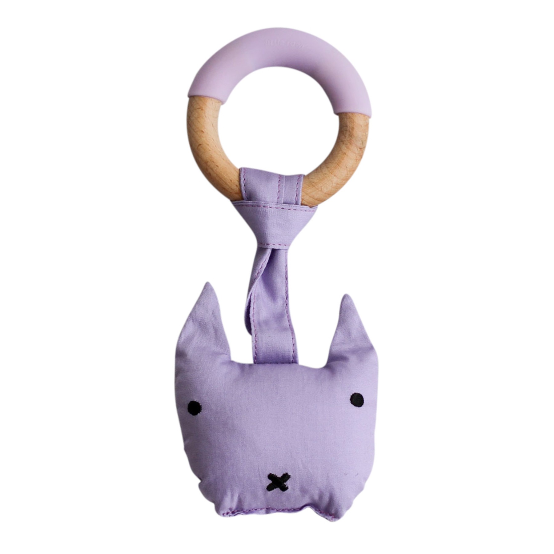 Anneau de dentition avec peluche violet bébé Anneau de dentition avec peluche violet bébé