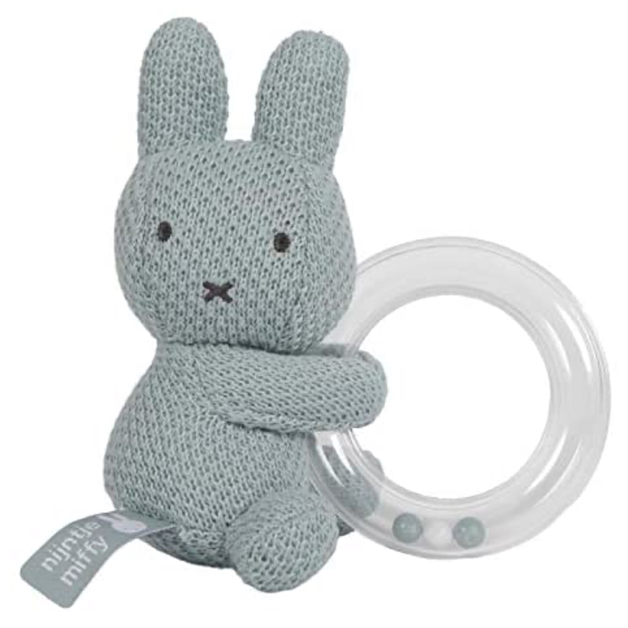 Hochet avec anneau de dentition gris bébé Hochet avec anneau de dentition gris bébé