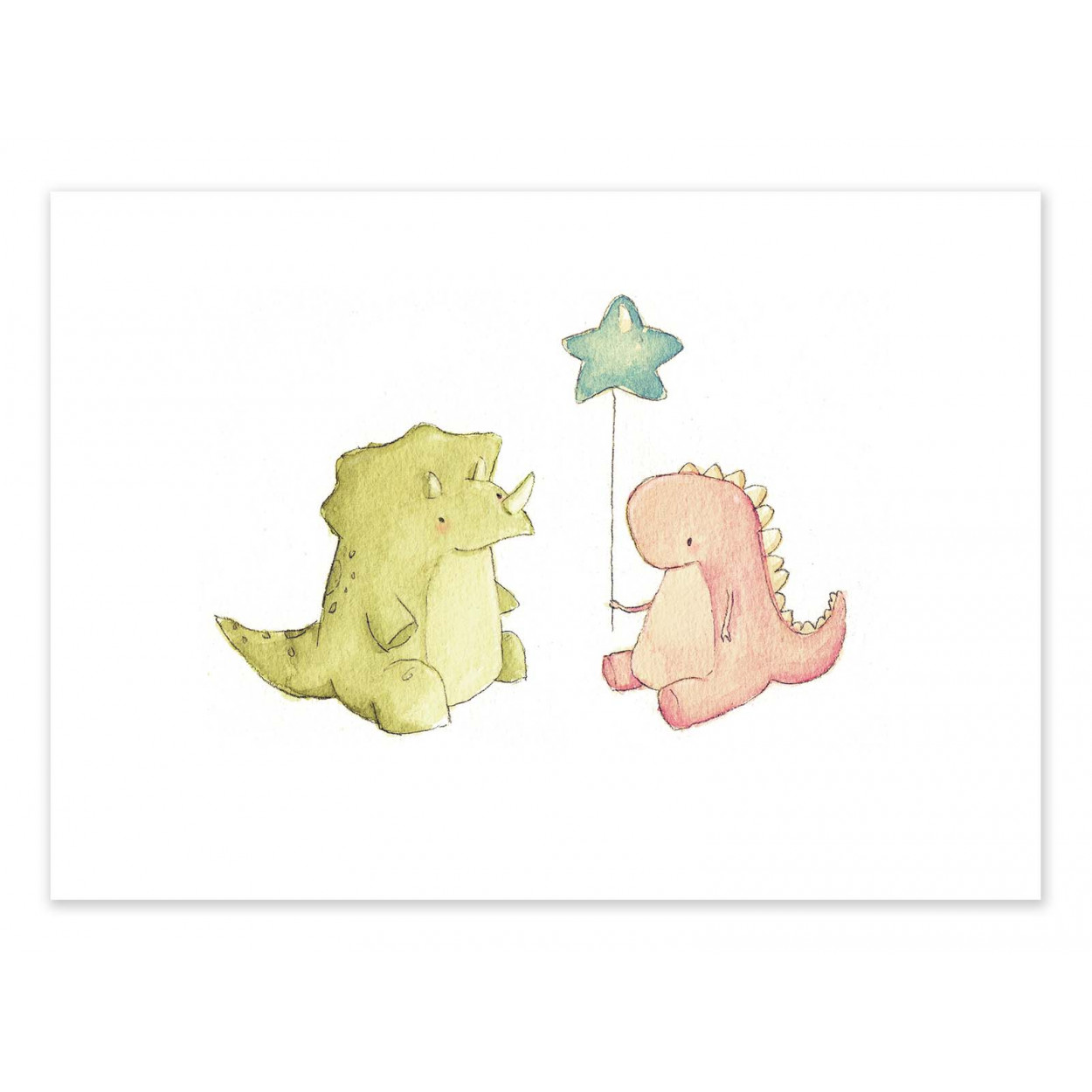 BABY DINOSAURS - Affiche d'art 50 x 70 cm BABY DINOSAURS - Affiche d'art 50 x 70 cm