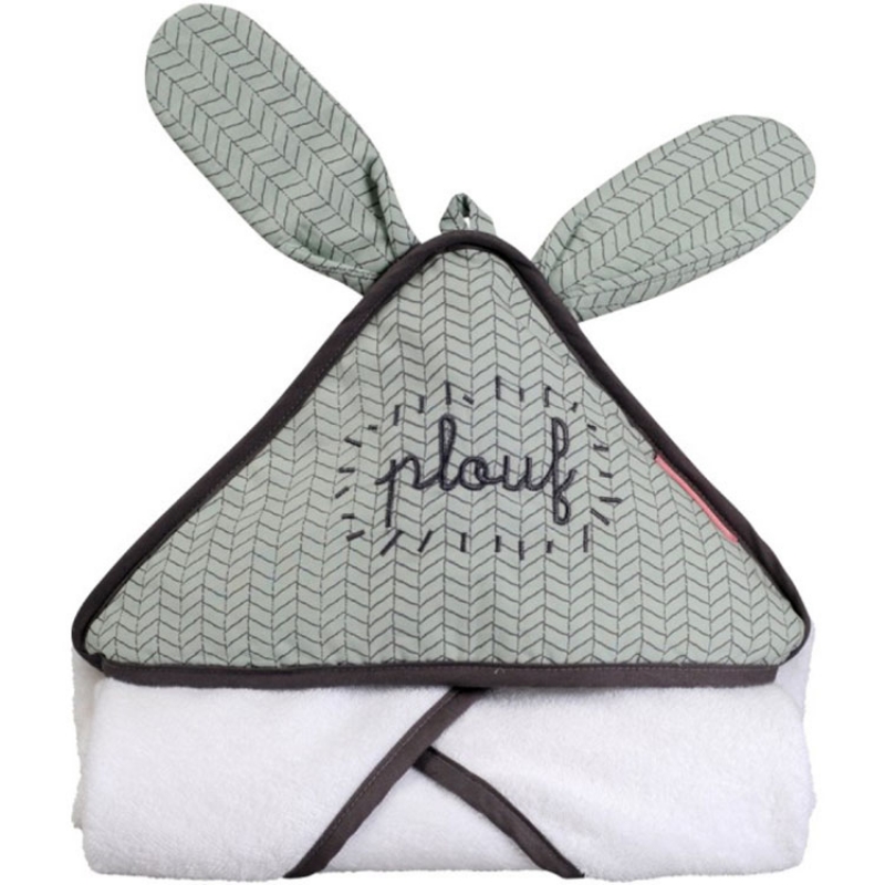 Cape de bain blanche coton bio 75x75 cm Cape de bain blanche coton bio 75x75 cm