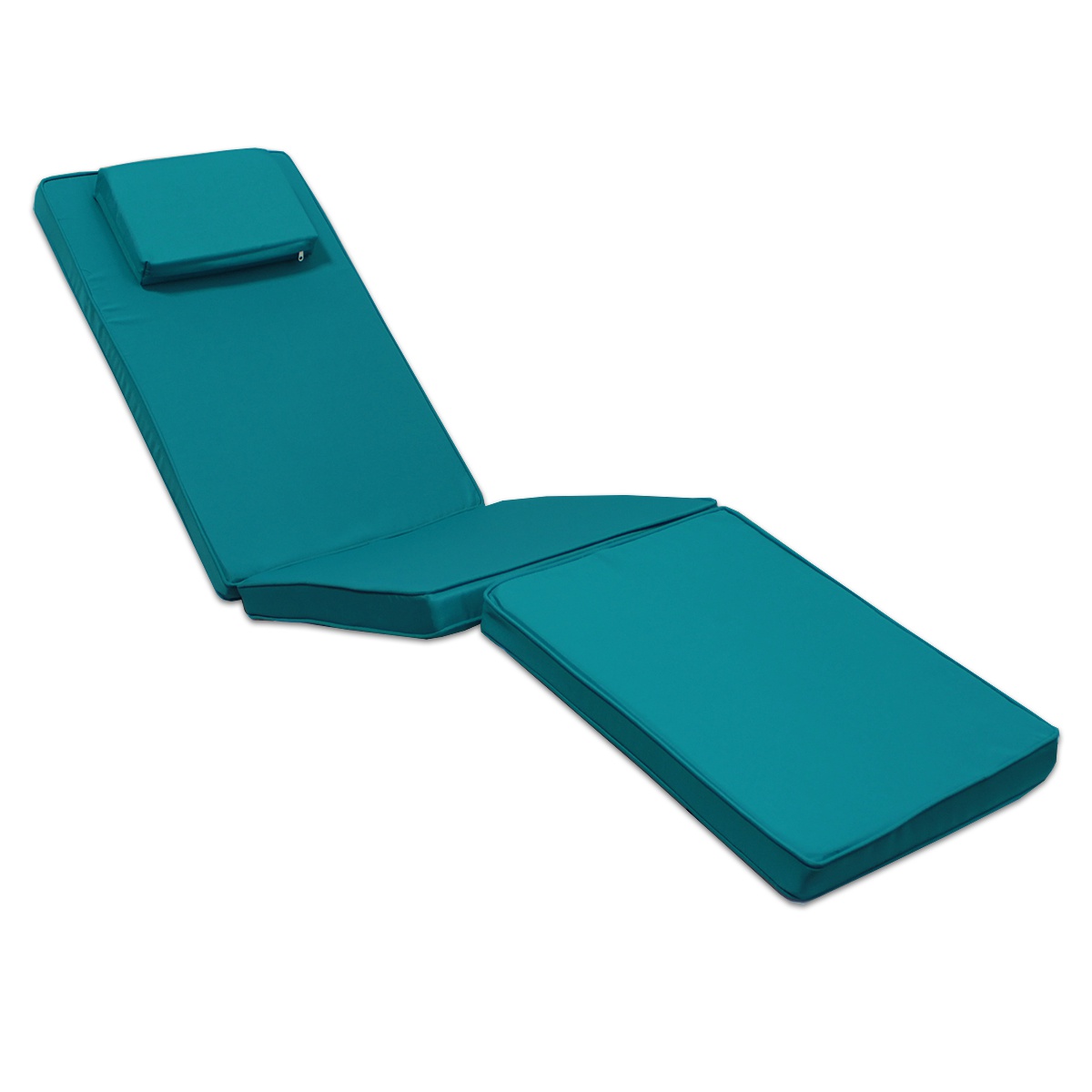 Matelas bleu canard pour chaise longue Matelas bleu canard pour chaise longue