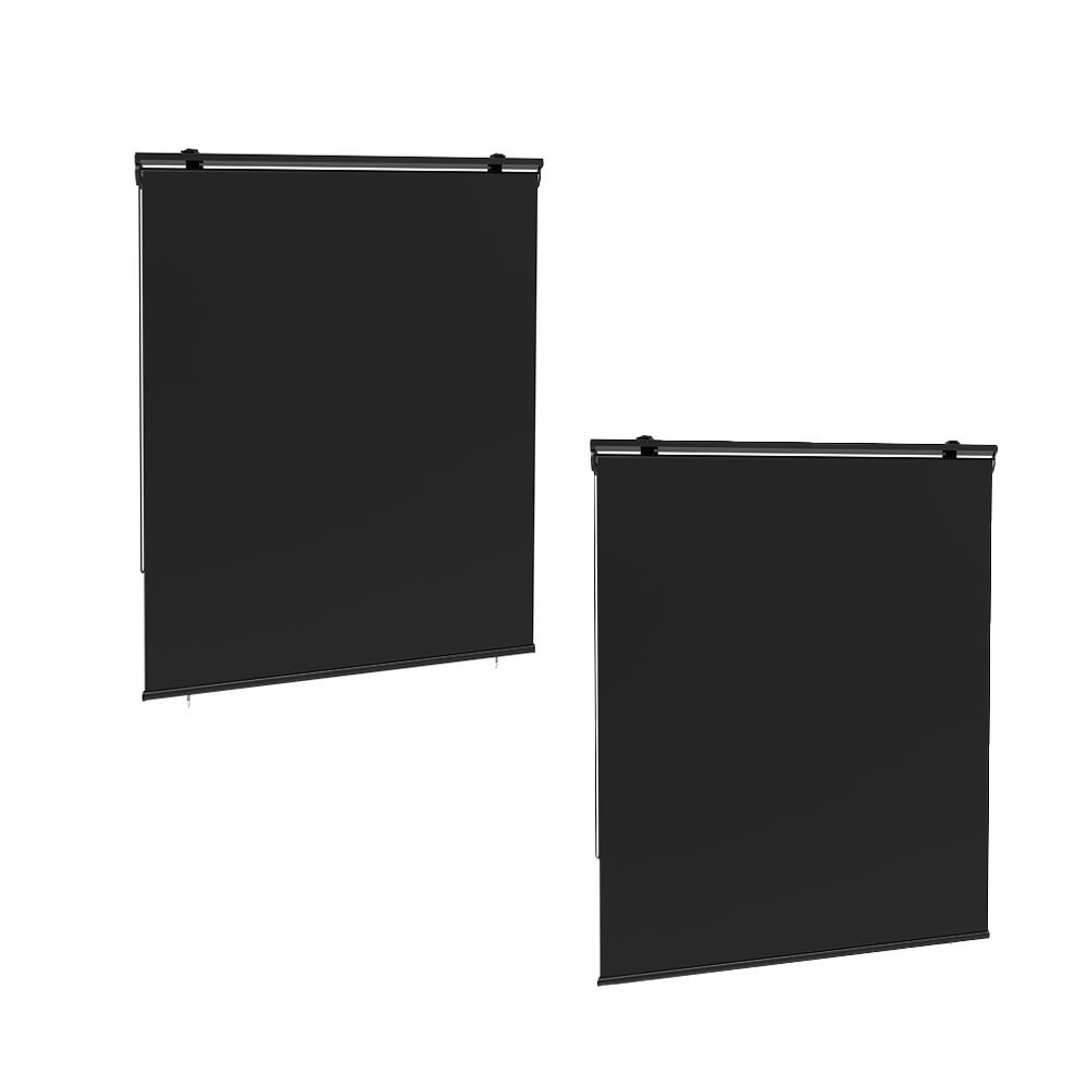 Lot de 2 stores enrouleur d'extérieur polyester gris 120x225cm Lot de 2 stores enrouleur d'extérieur polyester gris 120x225cm