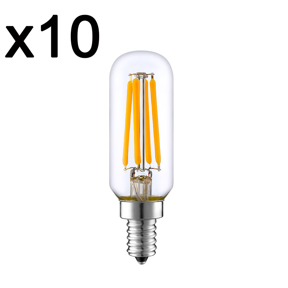 Lot de 10 ampoules LED verre transparent 4W H9 cm Lot de 10 ampoules LED verre transparent 4W H9 cm