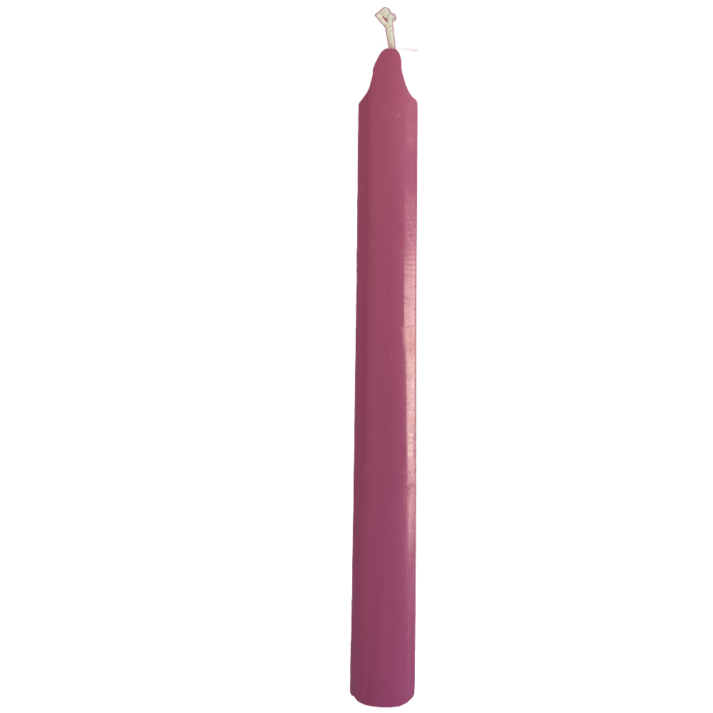 Bougie teintée dans la masse rose H21cm Bougie teintée dans la masse rose H21cm