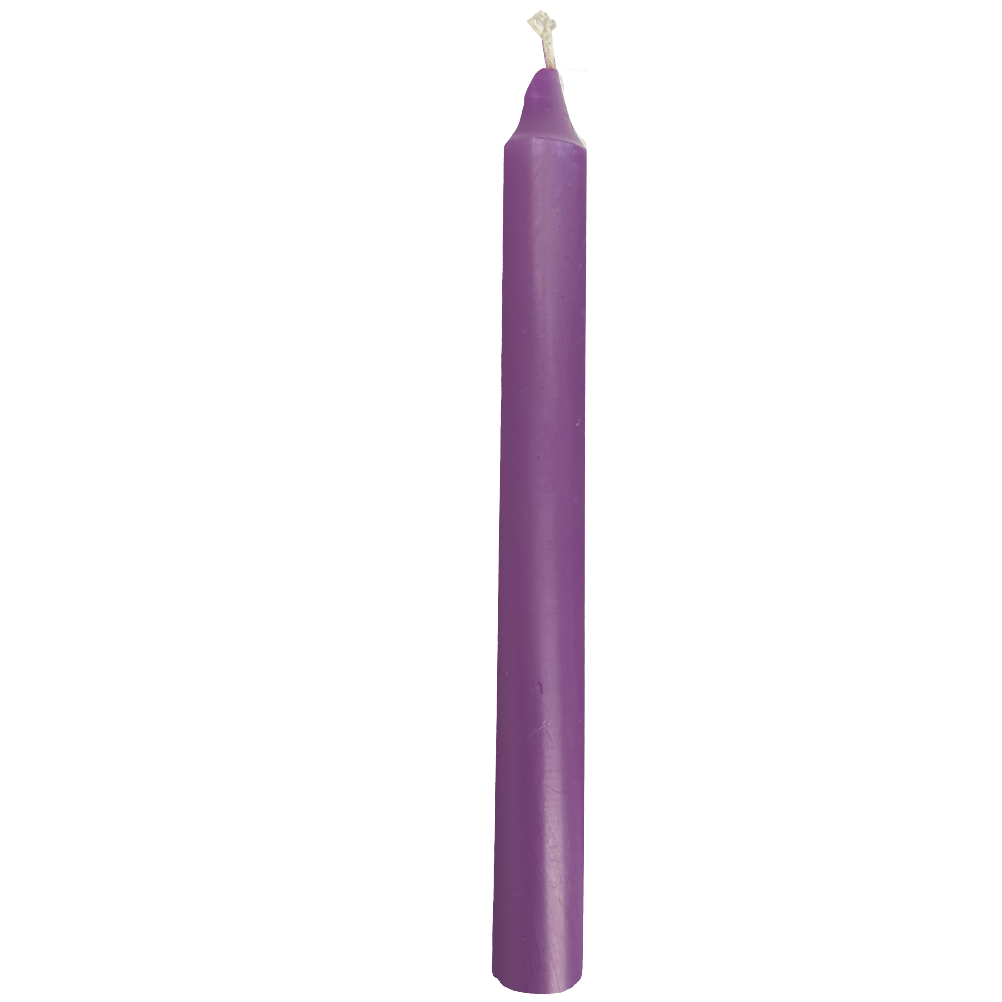 Bougie teintée dans la masse violet H21cm Bougie teintée dans la masse violet H21cm