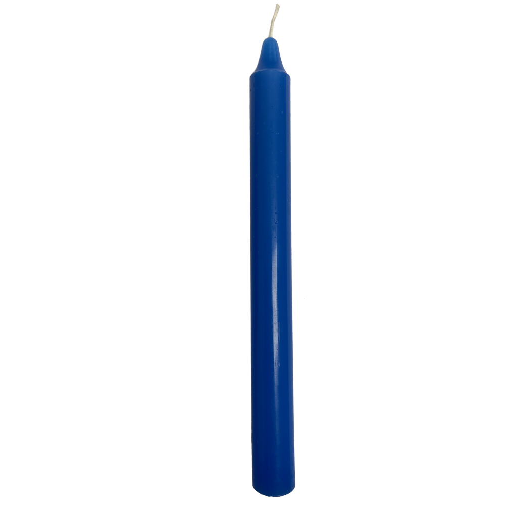 Bougie teintée dans la masse bleu foncé H21cm Bougie teintée dans la masse bleu foncé H21cm