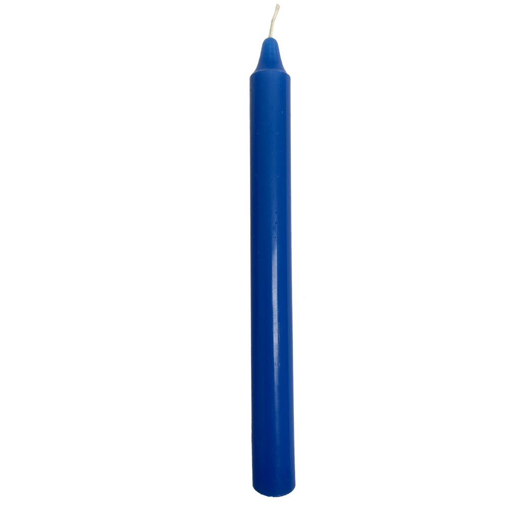 Bougie teintée dans la masse bleu H21cm Bougie teintée dans la masse bleu H21cm