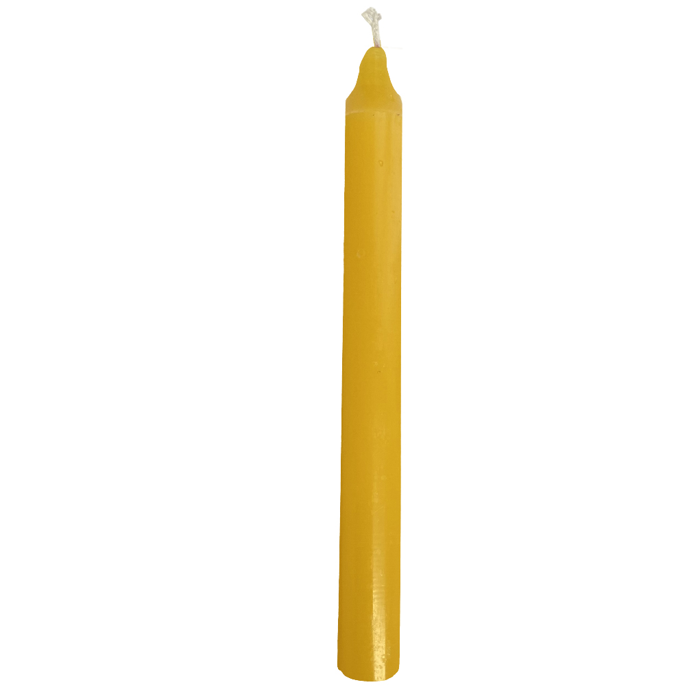 Bougie teintée dans la masse safran H21cm Bougie teintée dans la masse safran H21cm