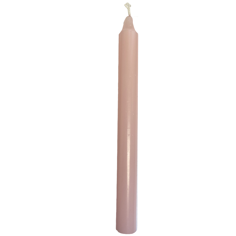 Bougie teintée dans la masse rose pastel H21cm Bougie teintée dans la masse rose pastel H21cm