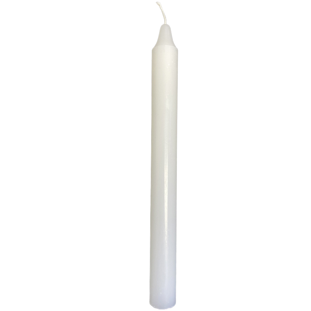 Bougie teintée dans la masse blanc H21cm Bougie teintée dans la masse blanc H21cm