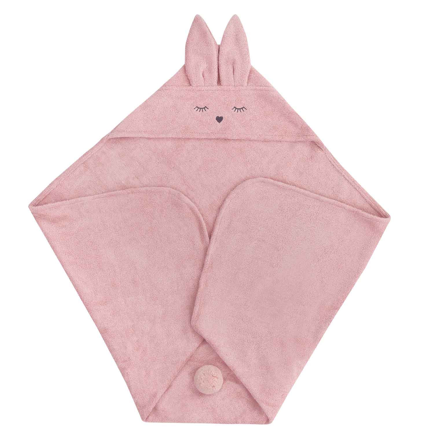 Cape de bain 100% bambou rose bébé Cape de bain 100% bambou rose bébé