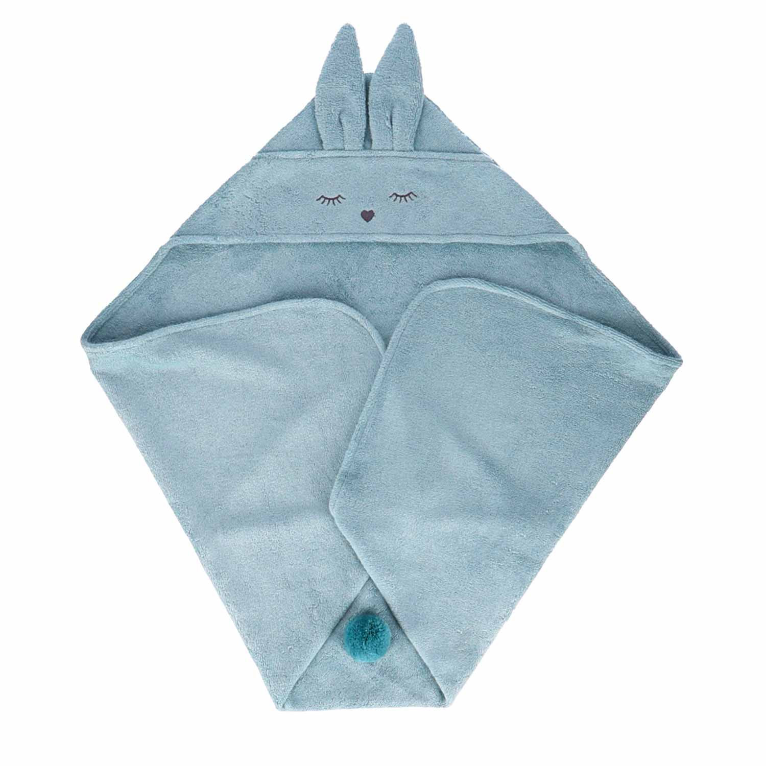 Cape de bain 100% bambou bleu bébé Cape de bain 100% bambou bleu bébé