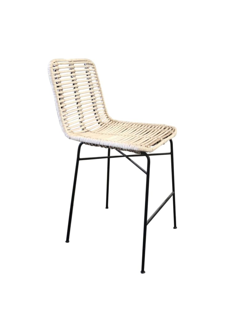 Tabouret / Chaise haute enfant Rotin et pieds métal Tabouret / Chaise haute enfant Rotin et pieds métal