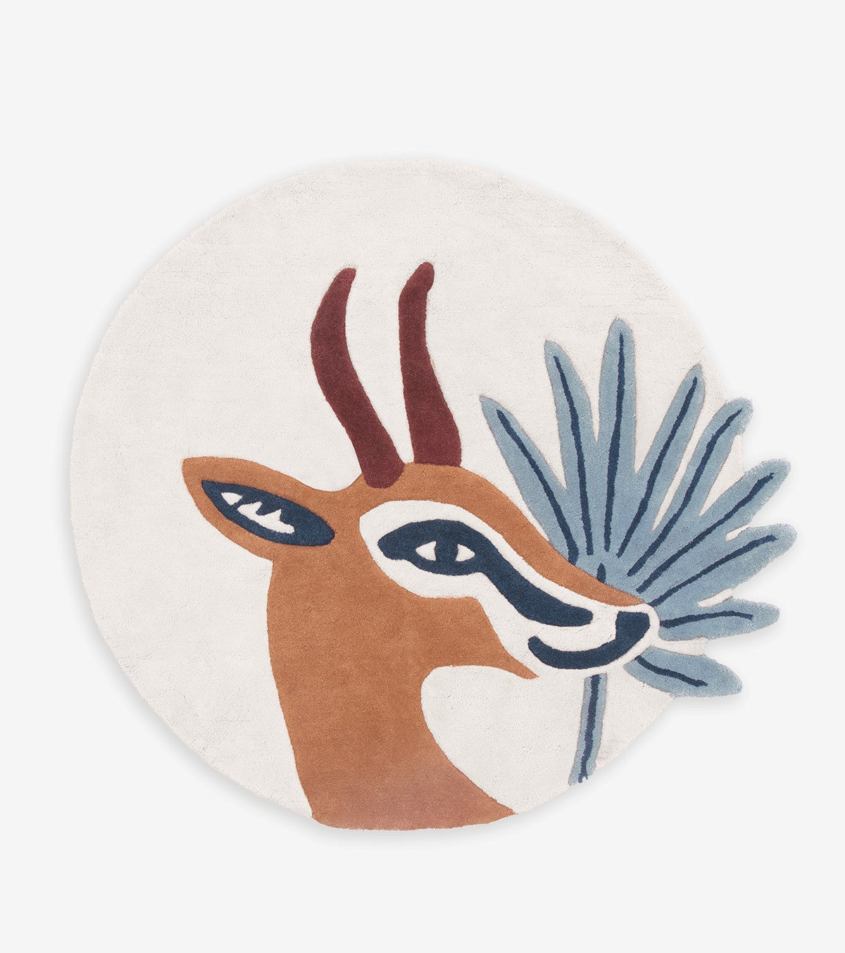 Tapis gazelle en Coton Multicolore