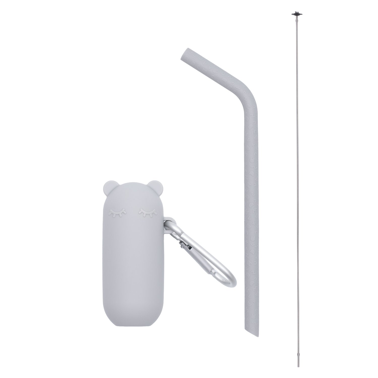 Paille en silicone avec étui Paille en silicone avec étui