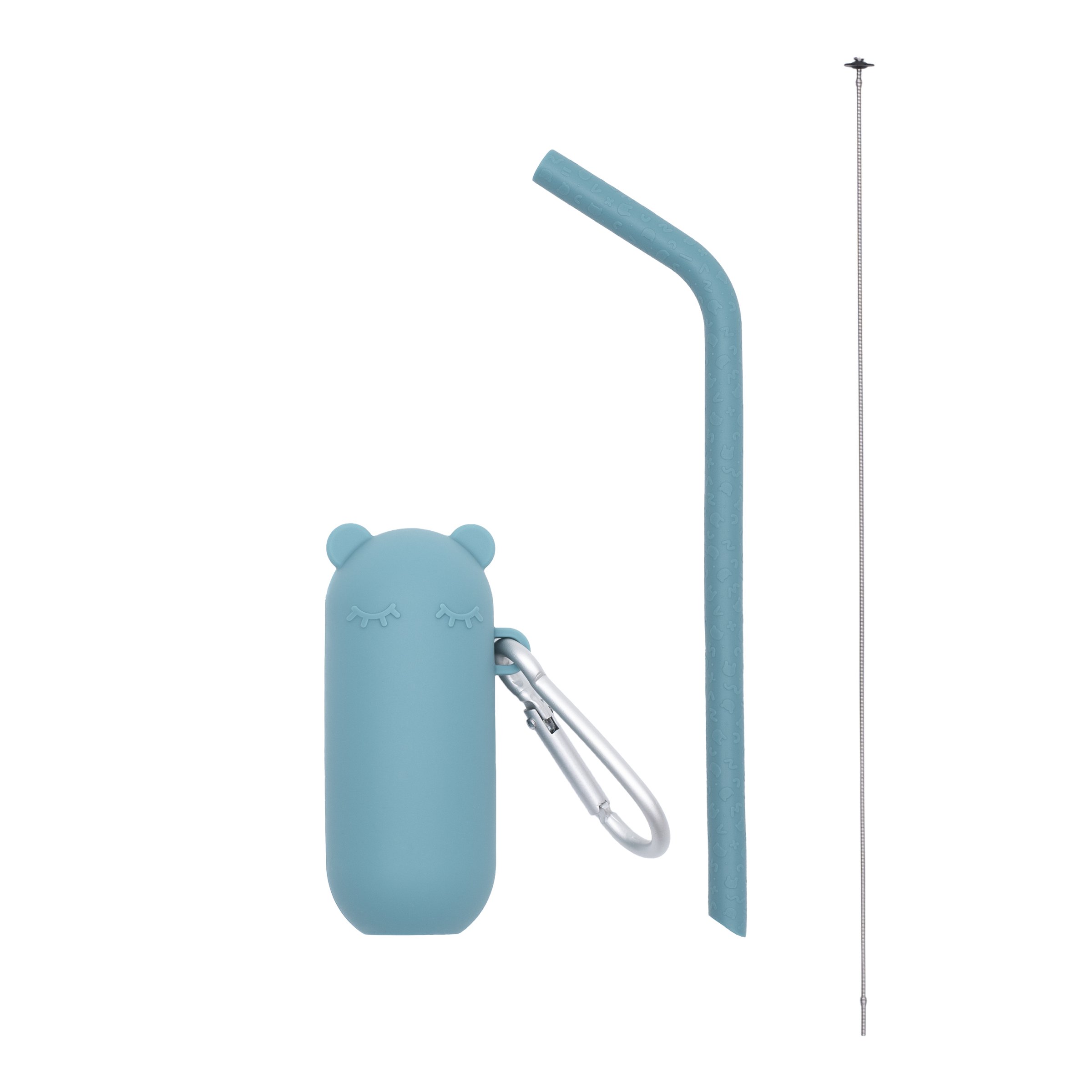 Paille en silicone avec étui Paille en silicone avec étui