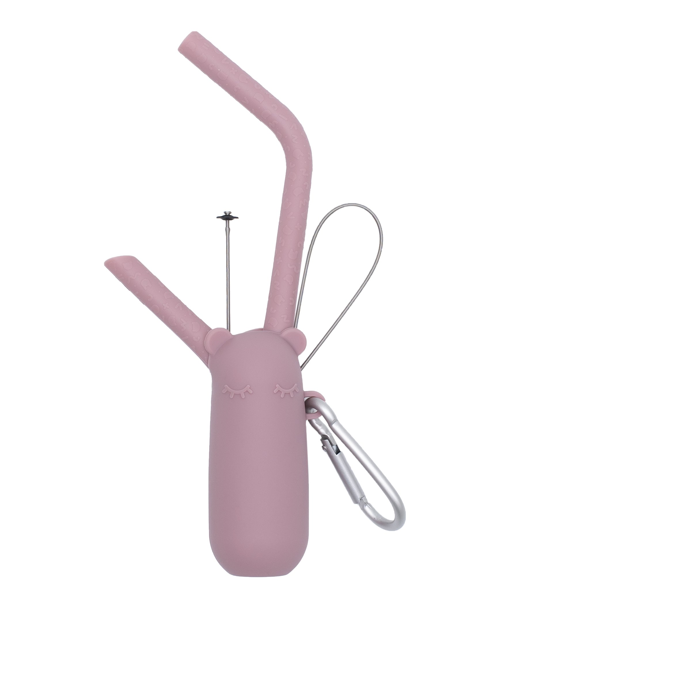 Paille en silicone avec étui Paille en silicone avec étui