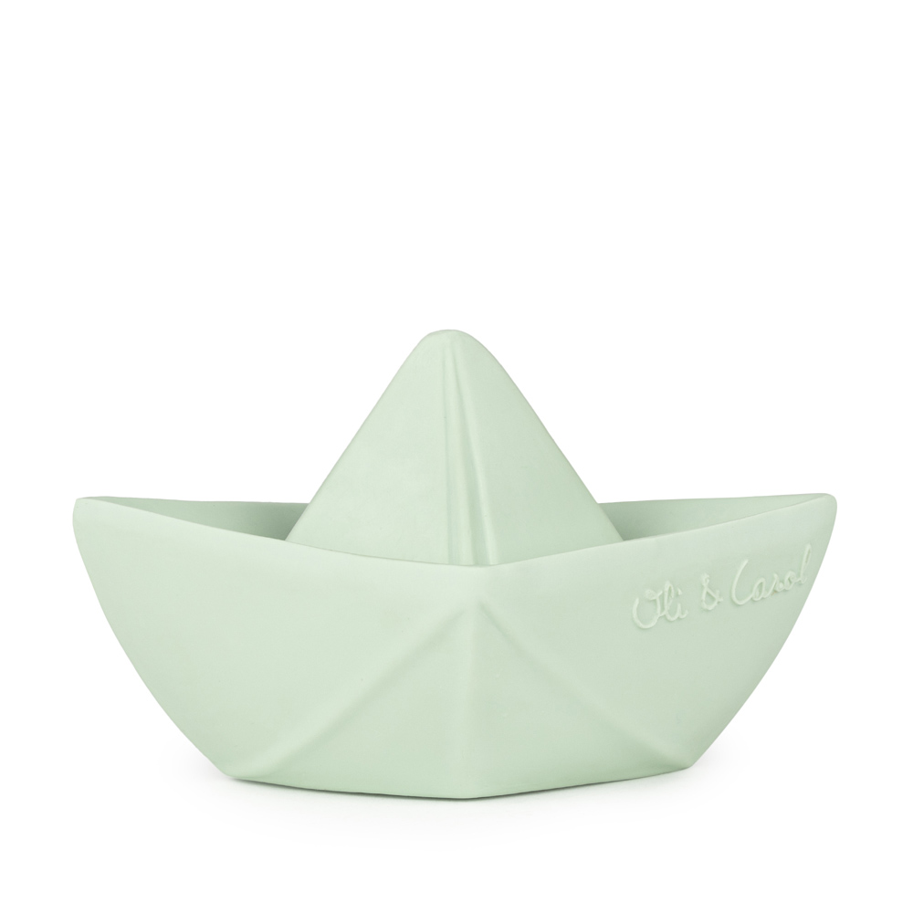 Jouet de bain bateau origami  Menthe (Oli&Carol) - Image 1