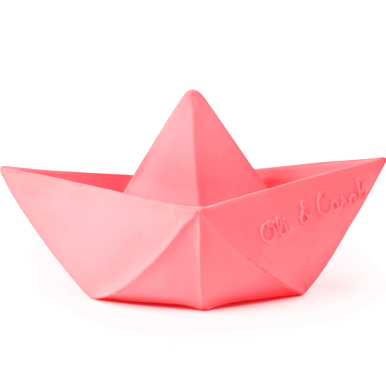 Jouet de bain bateau origami Rose