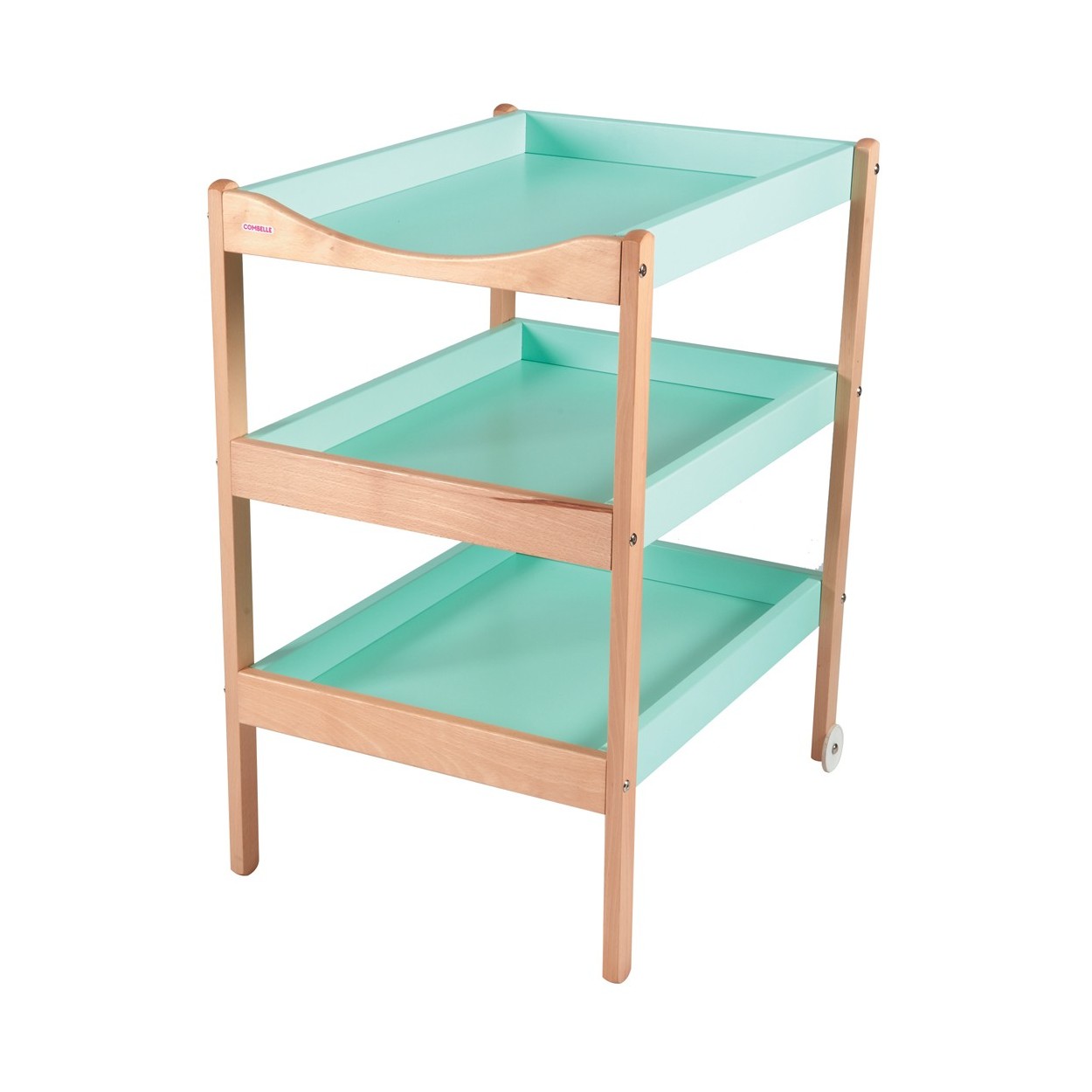 Table à langer bicolore vert menthe - 72x90x55 cm Table à langer bicolore vert menthe - 72x90x55 cm
