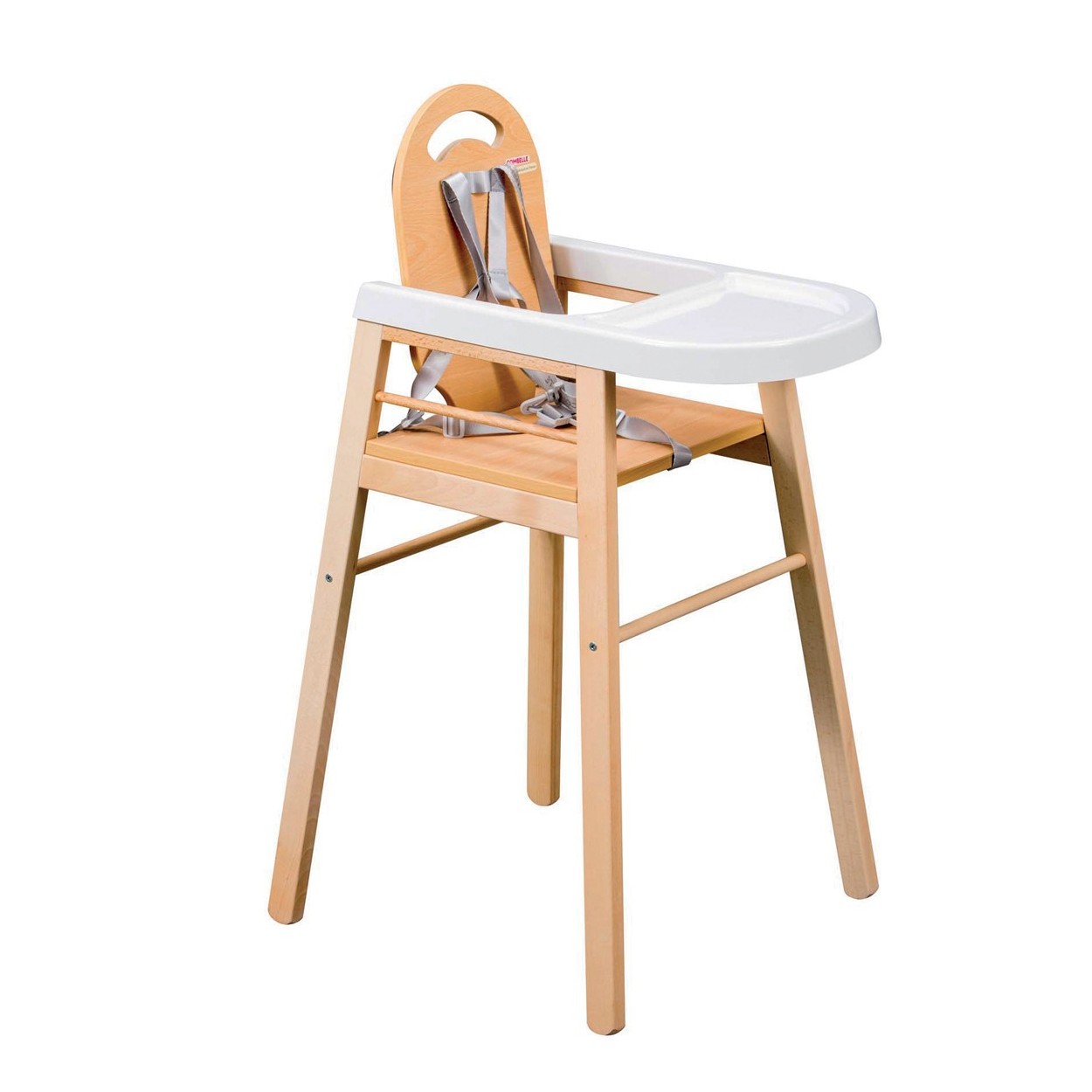 Chaise haute bébé vernis naturel - 52x96 cm Chaise haute bébé vernis naturel - 52x96 cm