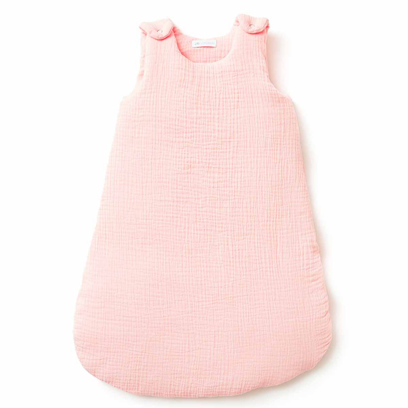Gigoteuse bébé en gaze de coton rose blush (6-24 mois)