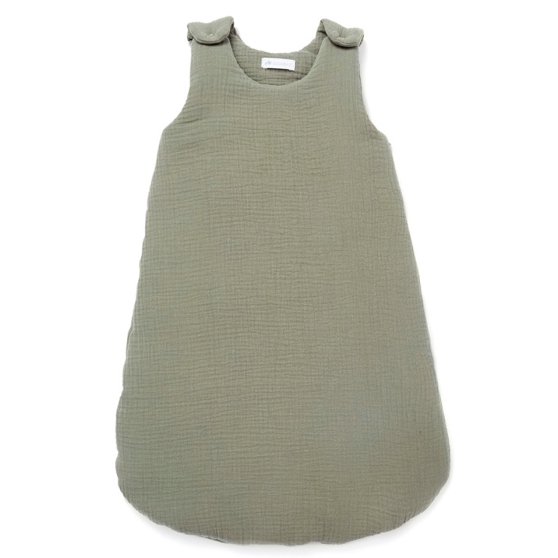 Gigoteuse en gaze de coton vert sauge (0-6 mois) Gigoteuse en gaze de coton vert sauge (0-6 mois)