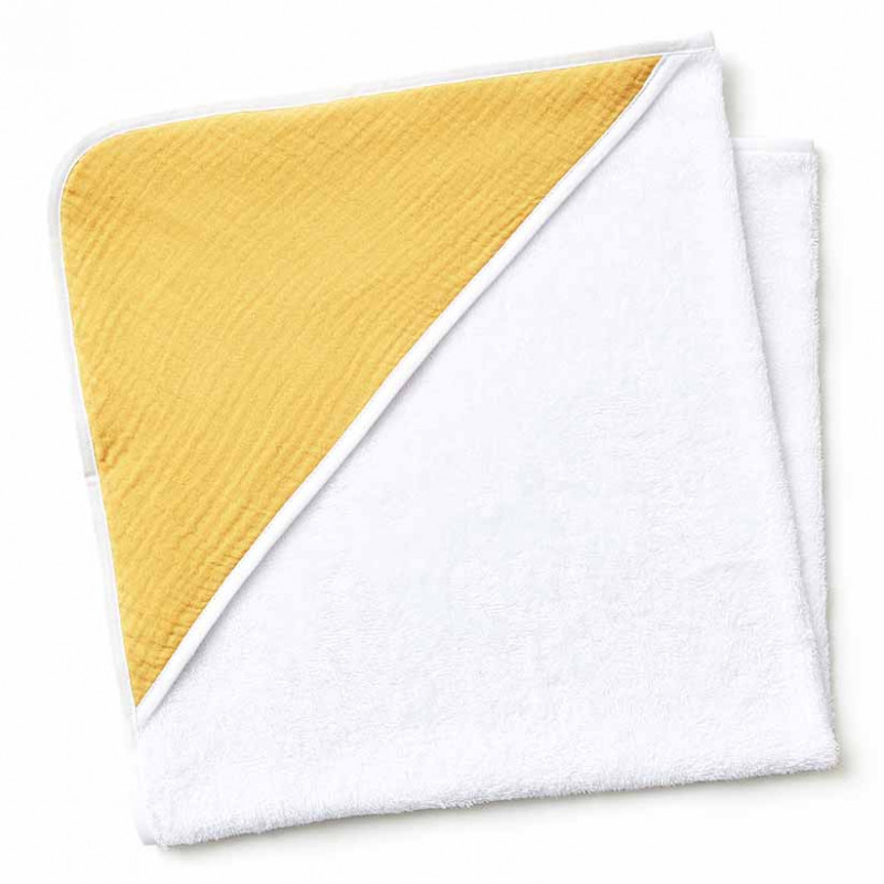 Cape de bain bébé moutarde Cape de bain bébé moutarde