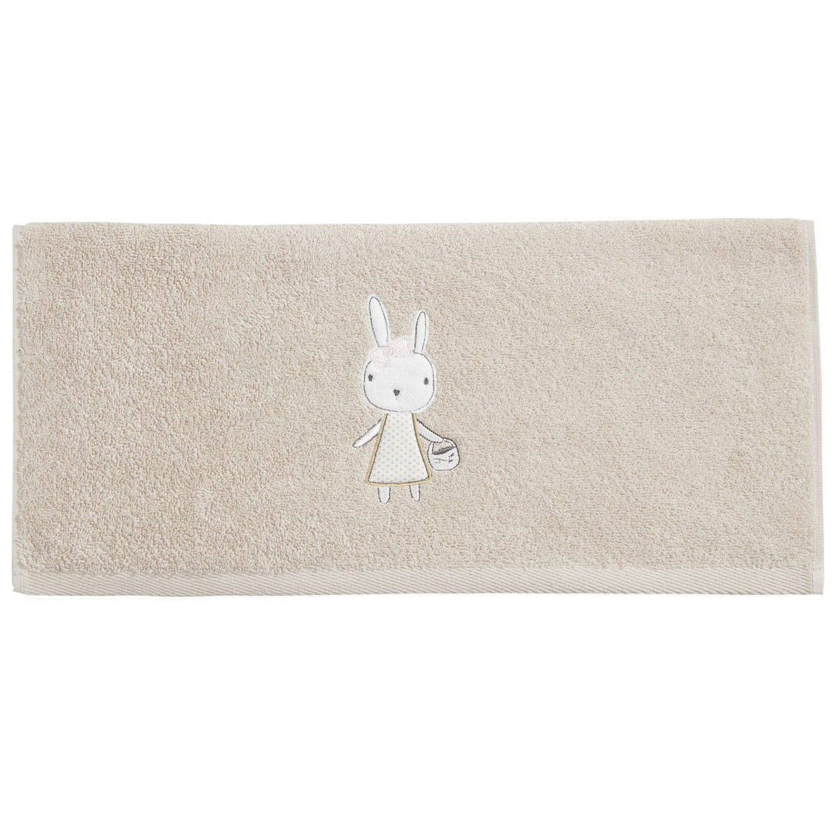Serviette de toilette enfant coton sable 50x90 Serviette de toilette enfant coton sable 50x90