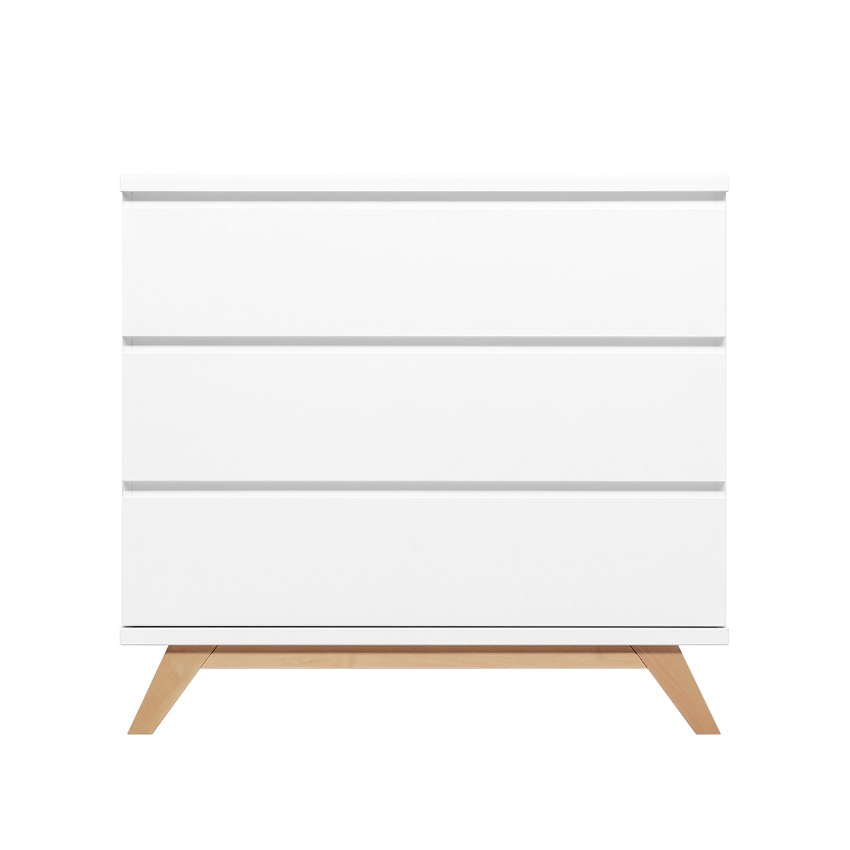 Commode 3 tiroirs blanc bois Commode 3 tiroirs blanc bois