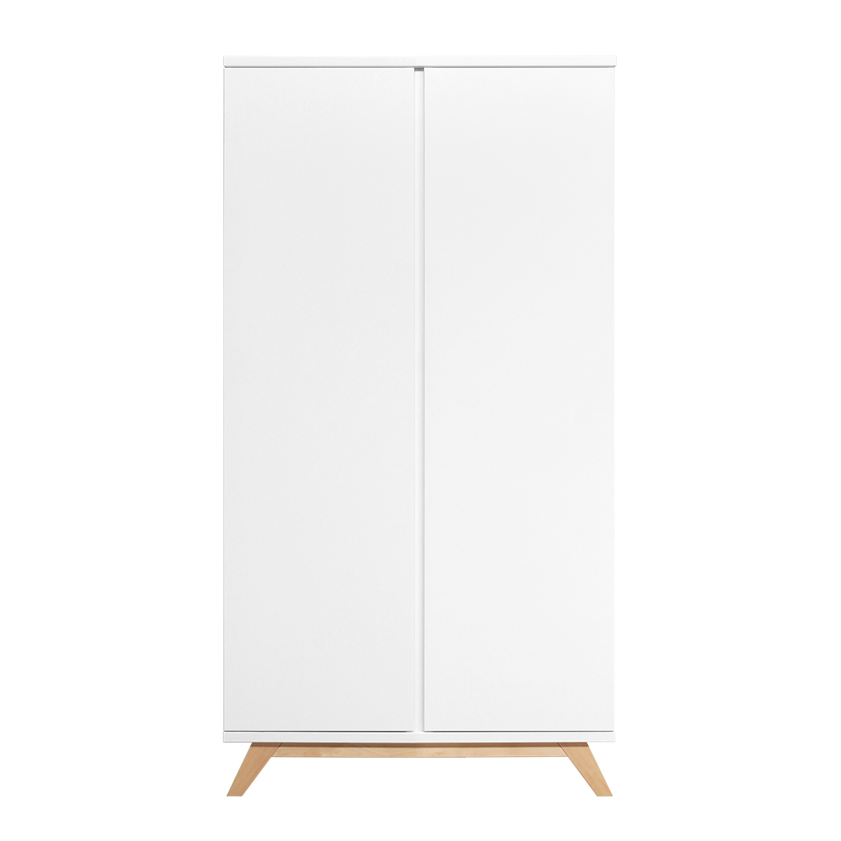 Armoire 2 portes blanc bois