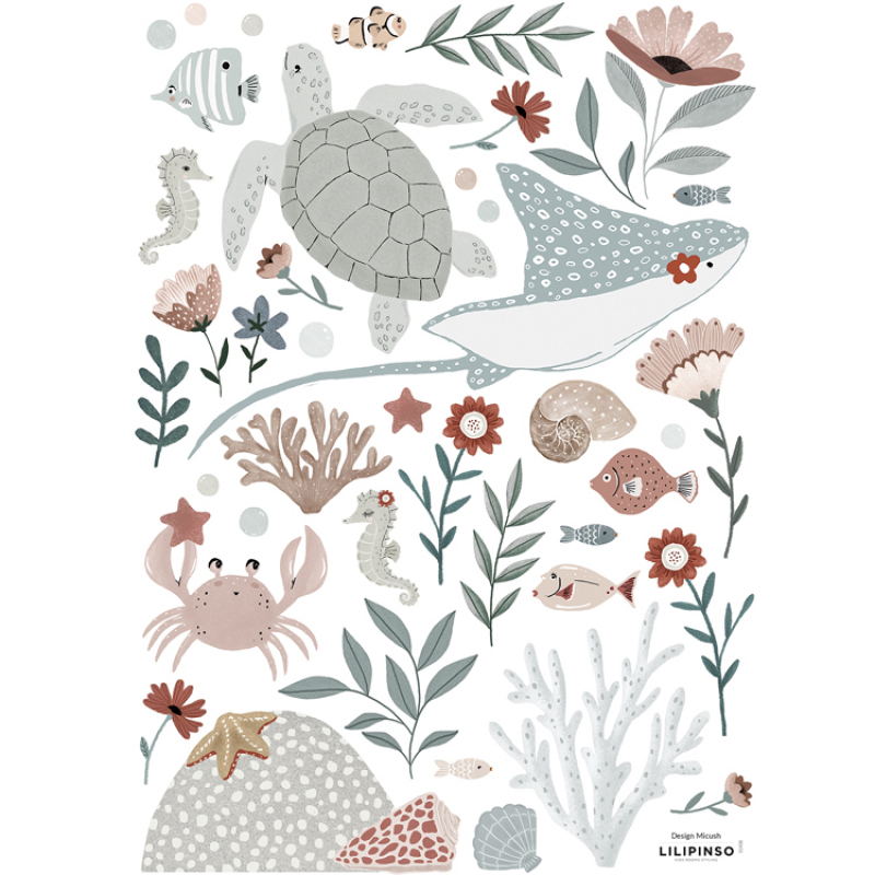 Stickers animaux en Vinyle mat Multicolore Stickers animaux en Vinyle mat Multicolore
