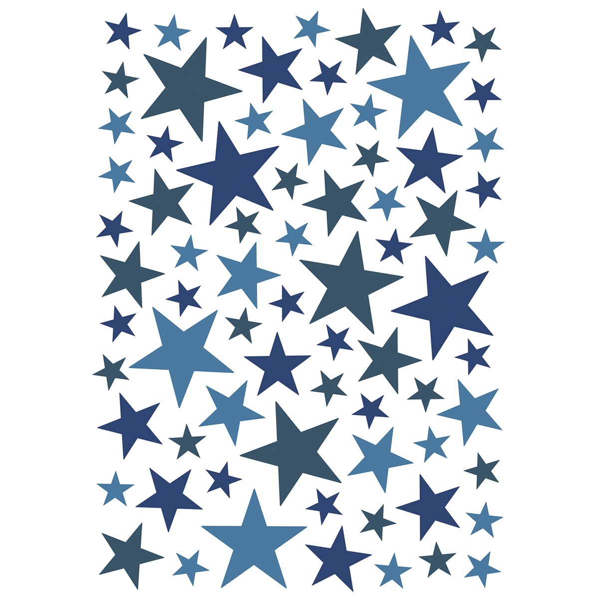 Stickers étoiles en Vinyle mat Bleu électrique Stickers étoiles en Vinyle mat Bleu électrique