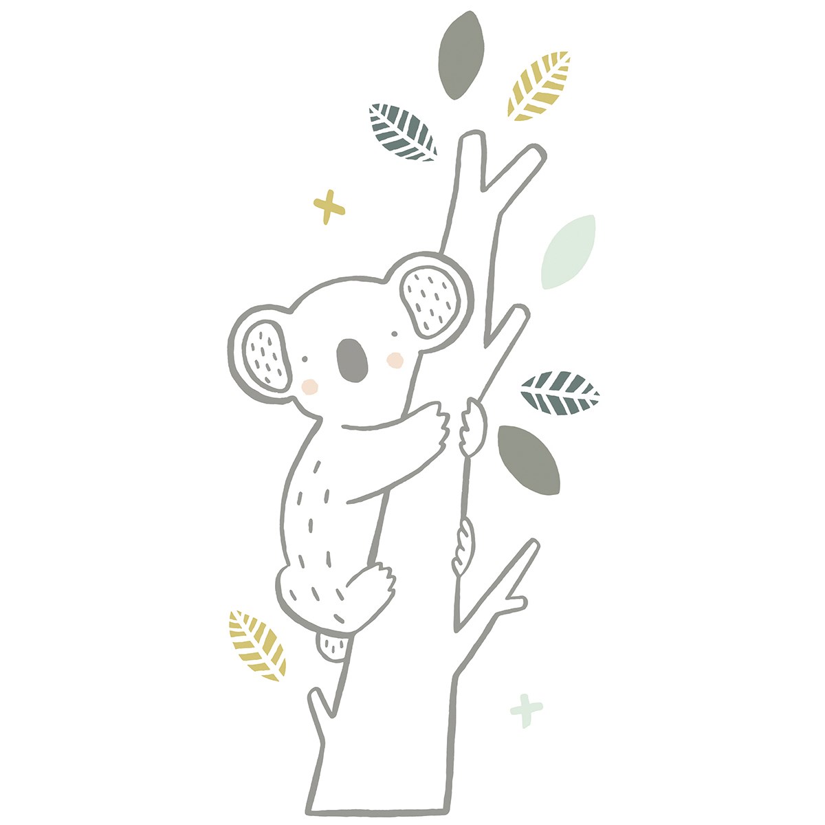 Sticker XL koala en Vinyle mat Beige Sticker XL koala en Vinyle mat Beige