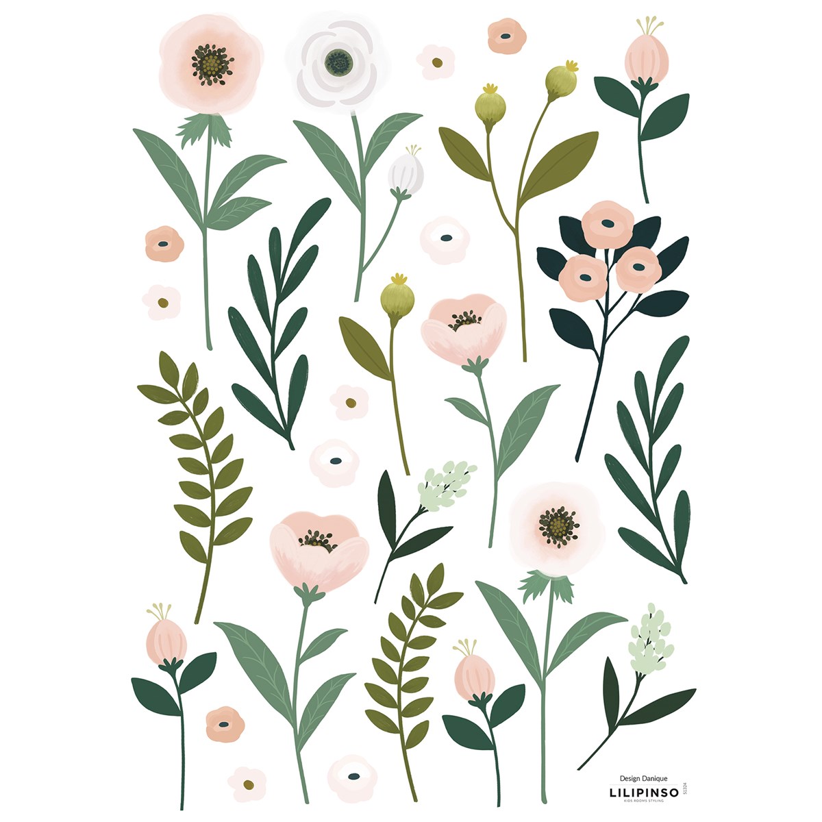 Stickers fleurs en Vinyle mat Rose Stickers fleurs en Vinyle mat Rose