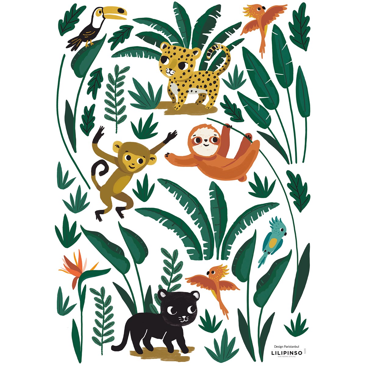 Stickers animaux en Vinyle mat Vert Stickers animaux en Vinyle mat Vert