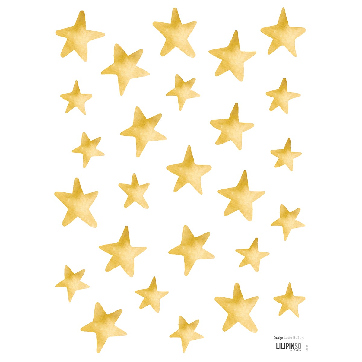 Stickers étoiles en Vinyle mat Or Stickers étoiles en Vinyle mat Or