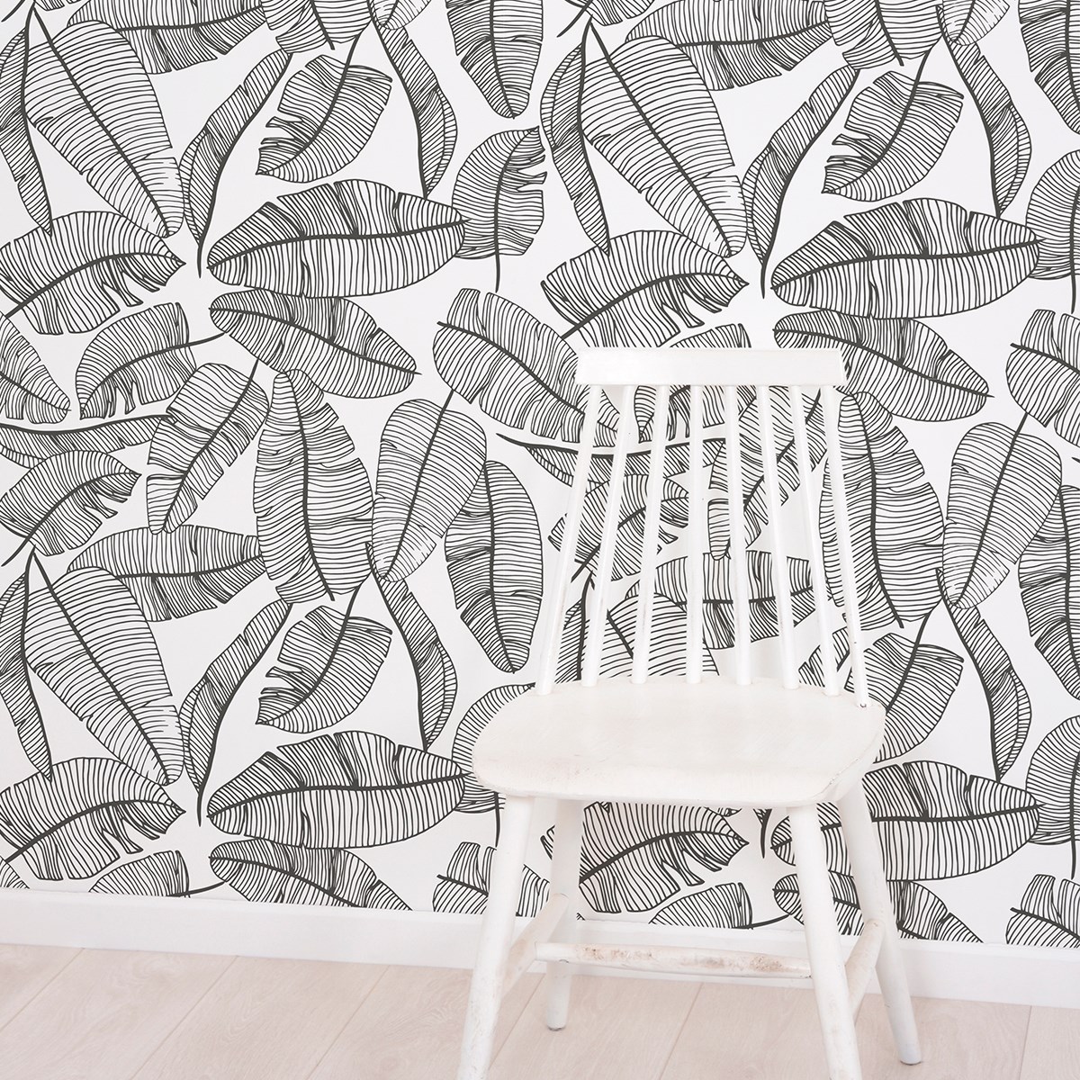 Papier peint tropical en Papier Noir Papier peint tropical en Papier Noir