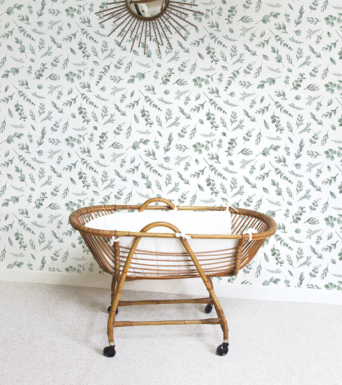 Papier peint eucalyptus en Papier Vert clair Papier peint eucalyptus en Papier Vert clair