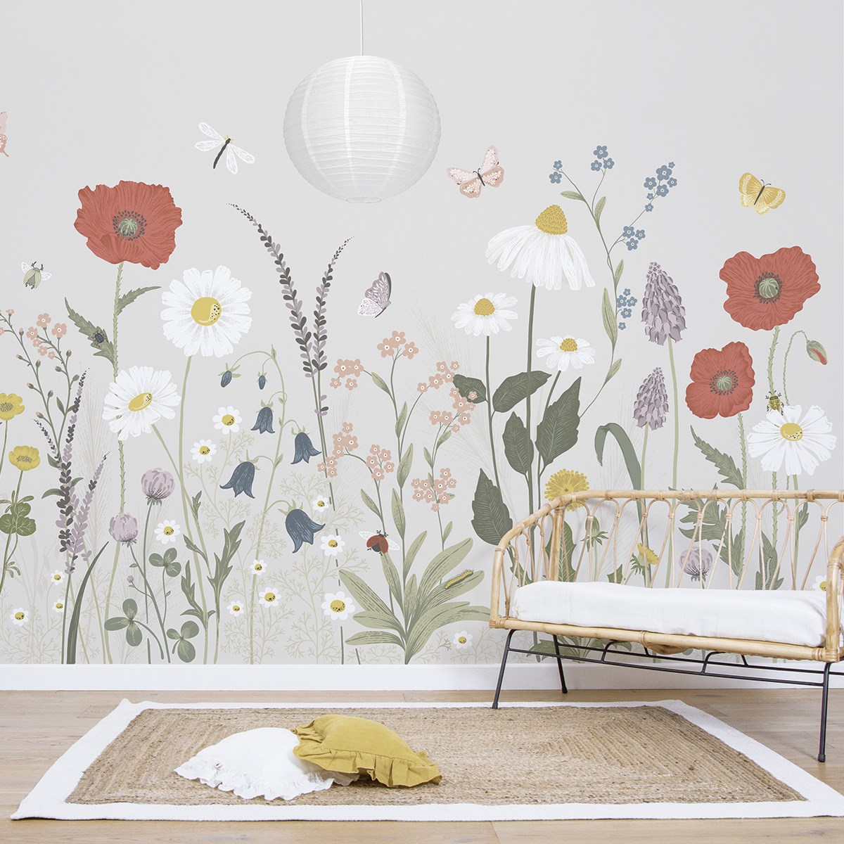 Décor mural fleur en Papier Multicolore Décor mural fleur en Papier Multicolore